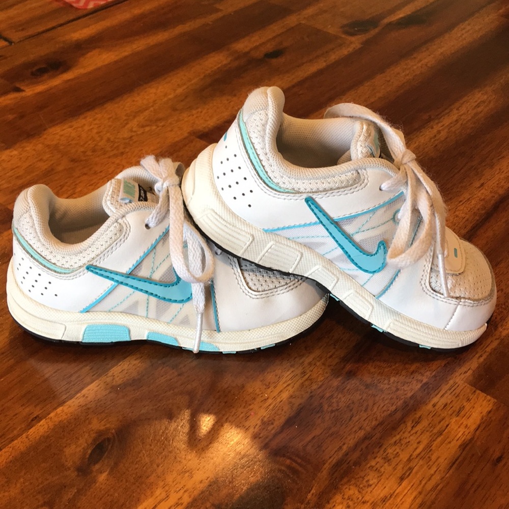 Nike white with light blue swoosh Sneakers